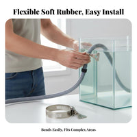 Corrugated Aquarium Hose Bend Resistant Fish Tank Water Pipe Vibration Reducing Water Pump Connection Hose for Sump, Pond