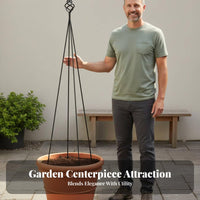 Garden Obelisk Trellis Sturdy and Obelisk Trellis Weather-Resistant Metal Plant Climbing Frame for Outdoor, Patio, Balcony