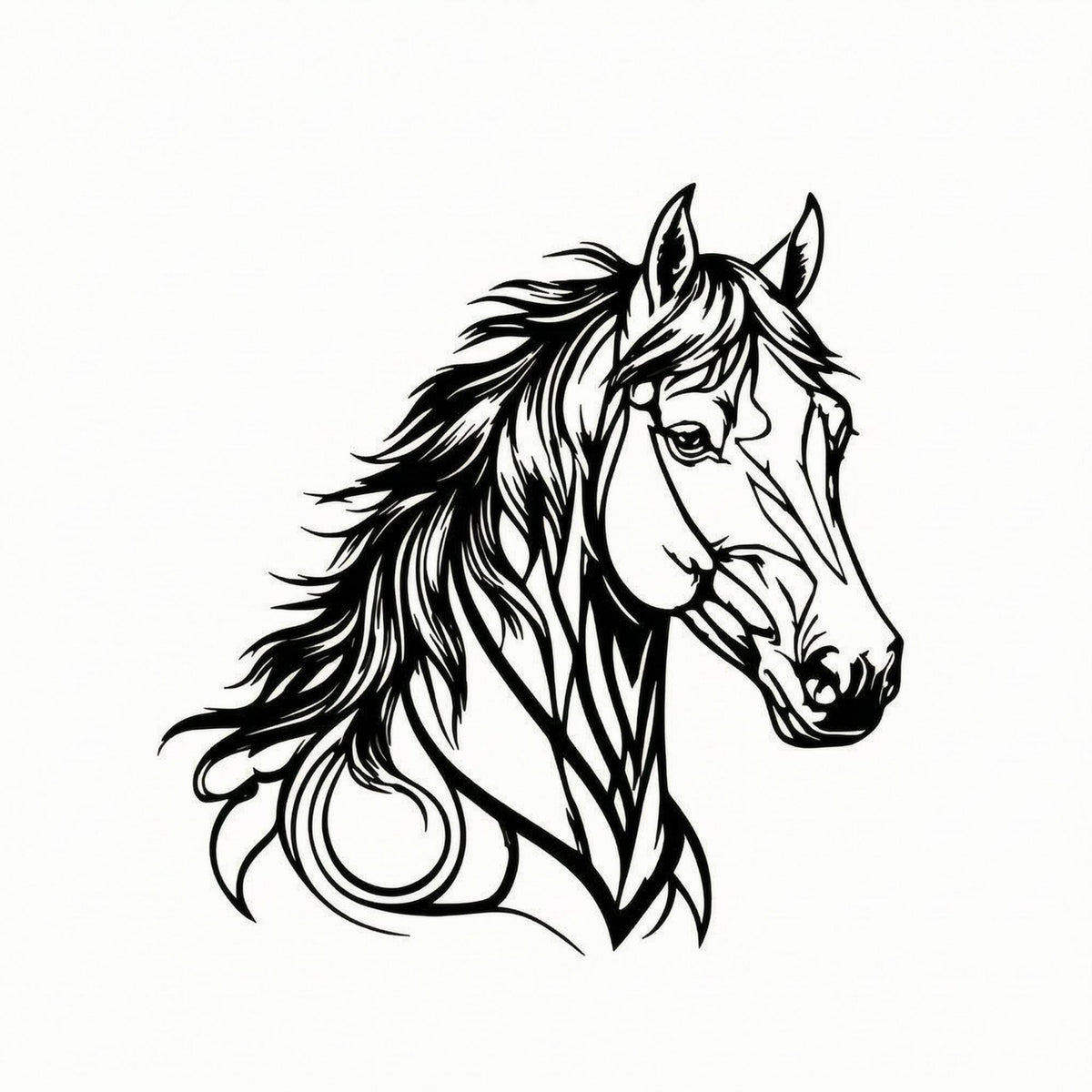 Horse Head Wall Decor Thin Iron Horse Decor Head Decor Long-Lasting Metal