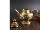 Dragon Teapot Figurine Traditional Chinese Antique Style Teapot Sculpture Vintage Tabletop Ornament for Study
