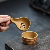 Handmade Feel Gourd Tea Strainer Hygienic Drinkware Accessory Long-Lasting