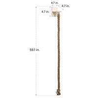 Cat Activity Center and Wall-Mounted Playground, 4-Level Wood Climbing Wall Shelves with Sisal Rope for Indoor Cats, Space-Saving Home Decor