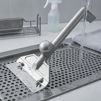 Aluminum Alloy Barbecue Scraper Smooth Finish Bbq Scraper White Grip End for Griddle