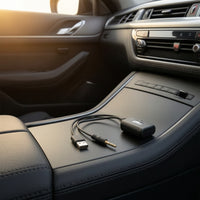 Car Adapter Compact Adapter with Audio Input Plug Stable Connection for Commuters