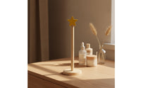 Scrunchie Stand with Star Topper Wooden Scrunchie Holder Stand Upright Hair Tie Organizer for Girls