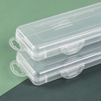 Cutlery Box, Travel Cutlery Storage Box, Portable Cutlery Container with Flip Lid, Dustproof, Stackable, Transparent, PP, Round