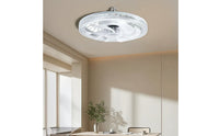 Crystal-Textured E26/E27 Ceiling Fan Light Three-Color Ceiling Fan Light Low-Profile Fixture Detachable for Bedroom, Study Room, Dining Area