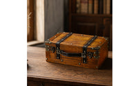 Decorative Suitcase Chest Portable Vintage Storage Trunk Versatile Storage Box with Handle for Photographers, Collectors, Photo Shoots