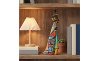 Multicolor Female Sculpture Figurine Colorful Female Figurine Artistic Woman Sculpture Elegant for Living Room