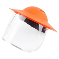 Debris-Blocking Grass Cutting Face Guard Splash-Resistant Gardening Face Guard Orange and Black Safety Gear Head-Worn