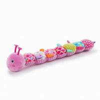 Caterpillar Toy with Embroidered Face Cushioned Caterpillar Stuffed Toy Soft Sensory-Friendly for Infants, Tummy Time