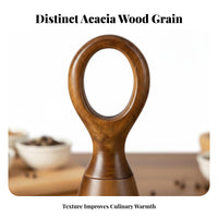 Acacia Seasoning Mill Ceramic Solid Acacia Wood Seasoning Mill Versatile Wooden Seasoning and Pepper for Kitchen, Dining Table, BBQ