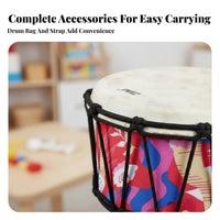 Safe and Odorless 8-Inch Djembe Portable Djembe Drum Lightweight Percussion Instrument Easy to Carry for Children, Beginners, Music Students, Gift Giving, School, Parties, Playroom