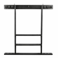 Space Saving Pool Cue and Ball Rack Game Room Storage Dark Finish Vertically Mounted