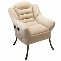 2 Pieces High Backrest Upholstered Armchair with Ottoman Comfortable Upholstered Chair and Ottoman Set Easy Assembly Lounge Seating Removable Cover for Young Adults, Home Workers, Book Lovers, Dorm Room, Bedroom, Balcony, Reading Nook