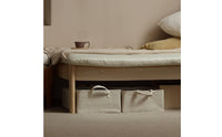 Textile Storage Basket Washable Cotton-Linen Basket with Handles Closet Storage Bin Long-Lasting Sturdy for Wardrobe, Bedroom