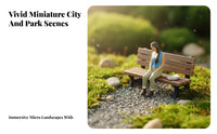 Mini Landscape Decoration High Intricate Miniature People Model Miniature Scene People Figurine Hand Painted Resin Character