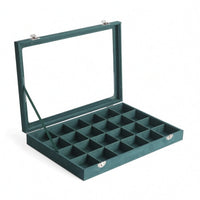 Transparent Cover Velvet Jewelry Box Metal Clasp Display Jewelry Box Flocked Textile Accessory Storage Rectangular
