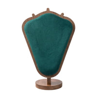 Spiral-shapedShaped Jewelry Display Stand with Wooden Base Padded Necklace Organizer Upright Necklace Display Stand Soft Mat for Jewelers, Live-Stream Presentations