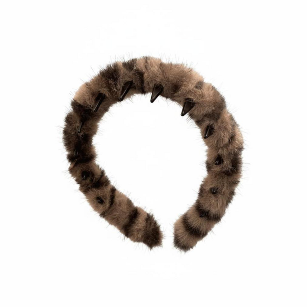 Spotted Print Plush Headband for Women