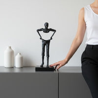 Metal Sculpture Minimalist Style Abstract Metal Figurine Artisanal Appearance Abstract Figure Statue for Office