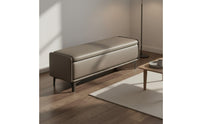 Multi-Functional Design Entryway Shoe Changing Stool Strong Load-Bearing Rectangular Upholstered Ottoman Minimalist Design Household Furniture Easy to Clean for Bedroom