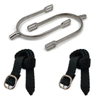 Alloy Spurs with Straps for Equestrian Riding
