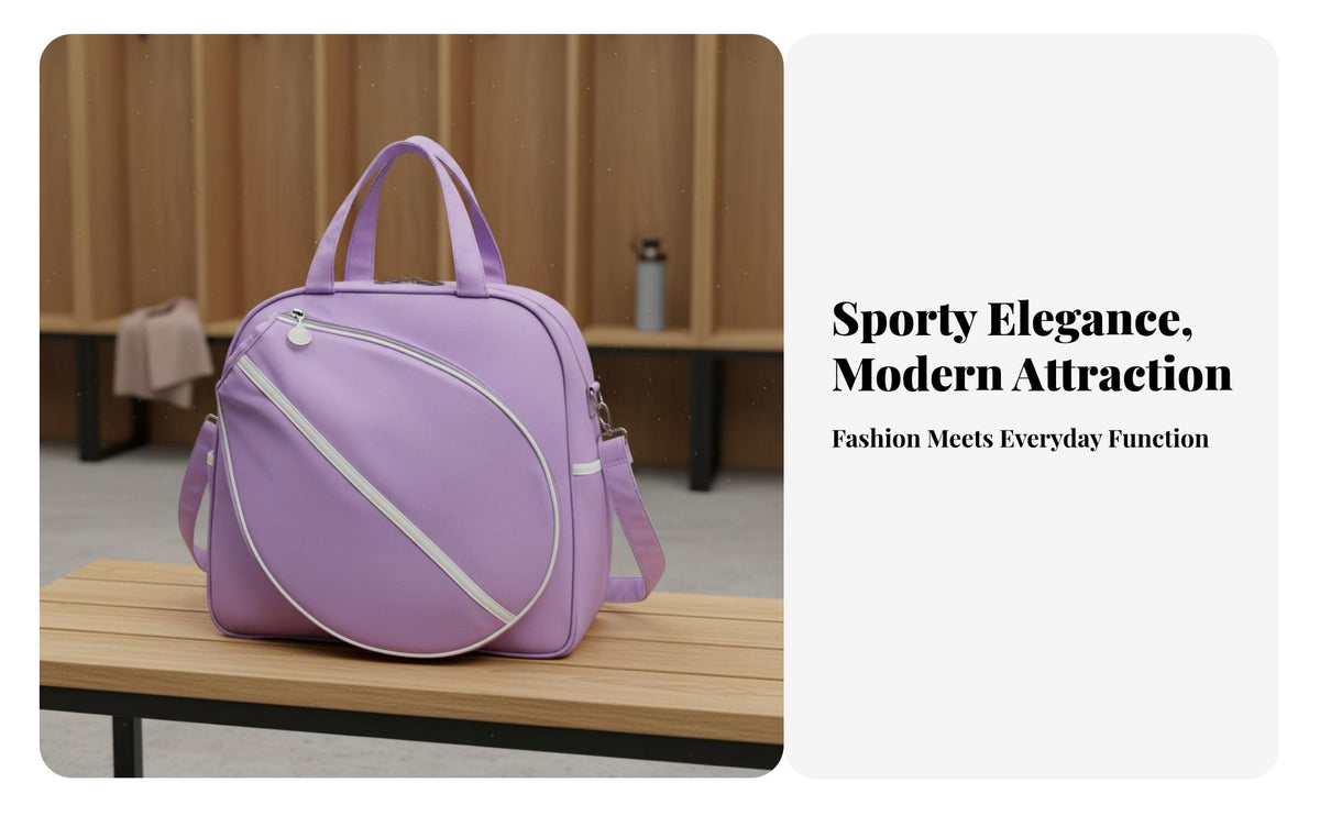 Badminton Racket Bag Large Capacity Badminton Shoulder Bag Retro Design Tennis Handbag for Men, Women, Gym