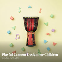 Easy to Learn children's Djembe Portable Musical Toy Learning Instrument Hand Percussion Lightweight for Beginners, Toddlers, Music Lovers, Kindergarten, Playroom, Parties, Festivals