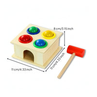 Wooden Pounding Toy Classic Wooden Mallet Compact for Infants