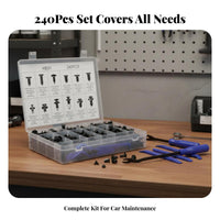 245 Pieces 240 Piece Car Retainer Clip Kit Universal Fit Car Body Clips Assortment Comes with Storage Box Automotive Push Pin Rivet Set