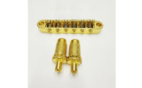 Guitar Roller Saddle Bridge Individual Intonation Adjustment Roller Bridge with Posts Tuning Stability Hardware for Guitarists, Luthier