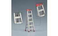 Miniature Step Ladder Realistic Miniature Ladder with Steps Authentic Diorama Prop for Hobbyists, Collectors, Micro Landscape
