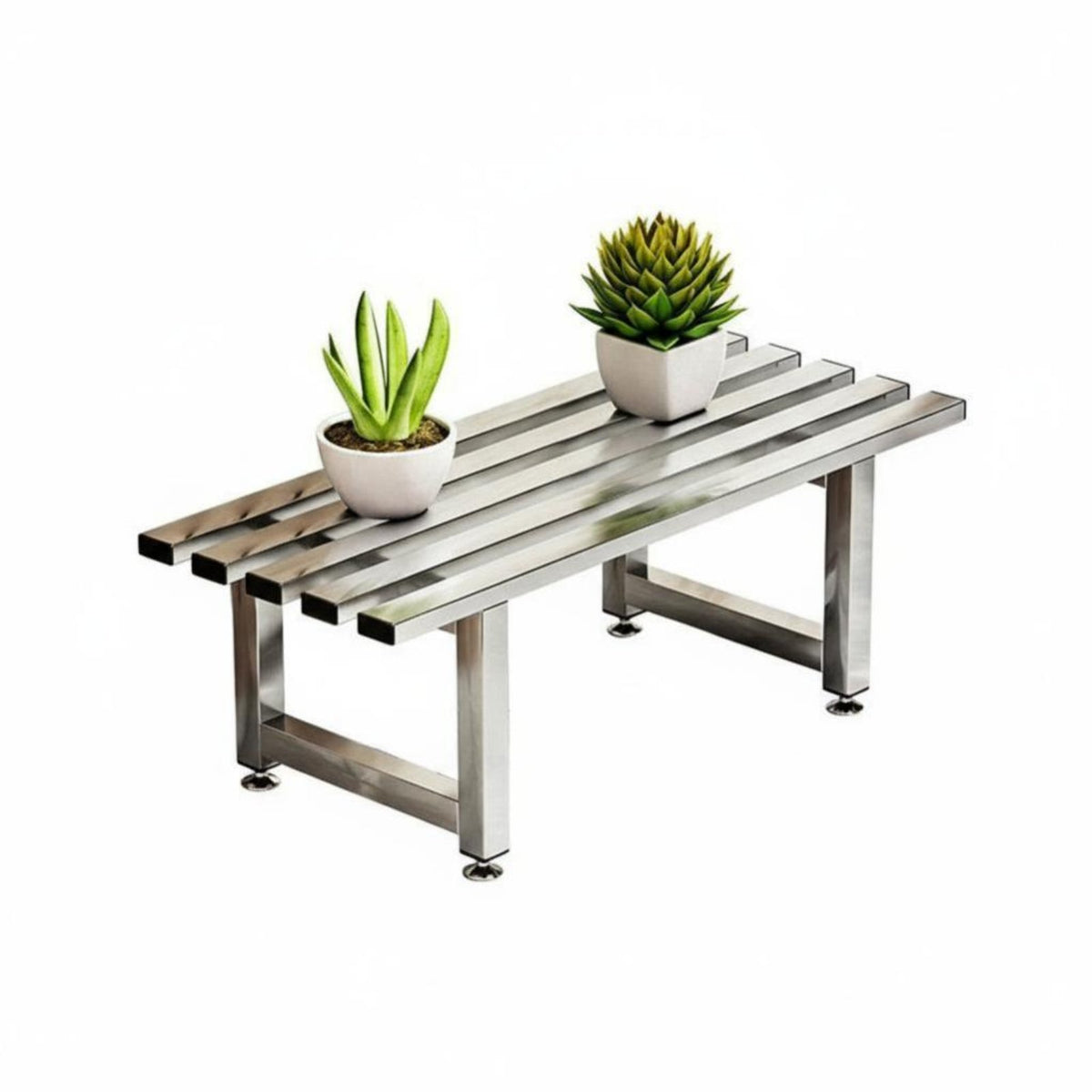 Indoor Outdoor Use Stainless Steel Flower Rack Rust-Proof Metal Plant Stand Space-Saving Metal Plant Display Stand All-Weather for Gardeners, Homeowners, Apartment Dwellers, Balcony, Living Room, Backyard, Corner