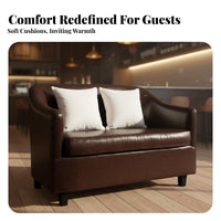 Retro Design factory-inspired Booth and Chair Set Padded Seat factory-inspired design Chair sturdyDuty Restaurant Seating for Bar Owners, Cafe, Bistro, Banquet Hall, Dining Room