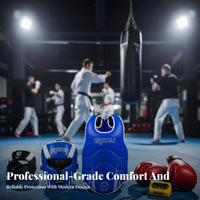 Thickened Padding Combat Arts Safety Set Force Absorbing Full Body Protection Set Long-Lasting Kids Training Protection Kit Adjustable Fit for Adults, Young Athletes, Beginners, Sanda, Muay Thai, Combat Sports, Dojo