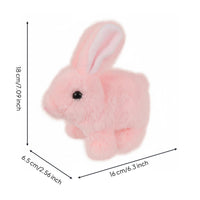 Realistic Hare Stuffed Easy Battery Operated Realistic Hare Chirping Sounds Electronic Walking Bunny for Young Children, Playroom