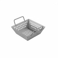 Double Handles Square Fry Basket Commercial Grade Double Handle Food Basket Rustproof Stainless Steel Snack Holder Long-Lasting for Restaurants, Home Cooks, Parties, Barbecue