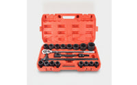 20 Pieces Heavy-Duty Socket Wrench Set Matte Black Socket Set with Case Long-Lasting Portable for Workshop