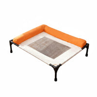 Raised Pet Bed with Bolster Washable Raised Dog Cot Breathable Cat Bed with Bolster for Outdoor