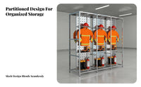 Double-Sided Fireman Uniform Rack No Assembly Required Rotating Turnout Gear Stand Firefighter Gear Rack for Firefighters, Fire Station, Locker Room