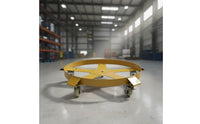 Drum Dolly with Caster Wheels Industrial Steel Drum Dolly Close-to-the-Ground Non Tipping for Factory