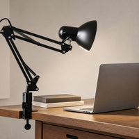 Desk Lamp with Clamp Mount Adjustable Clamp-Mounted Desk Lamp Space-Saving Flexible for Artists, Workbench