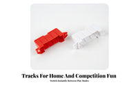 120 Pieces Road Barrier Interlocking Road Barrier Realistic Detail Layout Accessory for Remote-Control Car Tracks