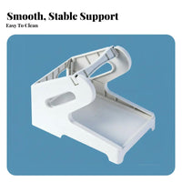 Shipping Label Roll Stand Large Capacity 2-in-1 Label Stand Fan-Fold Paper Holder Space Efficient Sturdy Construction