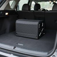 Foldable Trunk Storage Box Dustproof Car Boot Organizer Box Portable Handle Leather Trunk Storage Bin