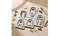 5 Pieces Leather Keychain Die  Set Crisp-Cut Leather Keychain Cutting Die Set for DIY Crafts