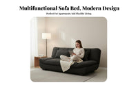 Space-Saving Fold-extendable Foam Loveseat Foldable Armless Fold-extendable Sofa Bed two-in-oneUse Sleeper Couch Removable and cleanable Cover for Apartment Dwellers, Students, Homeowners, Small Spaces, Living Room