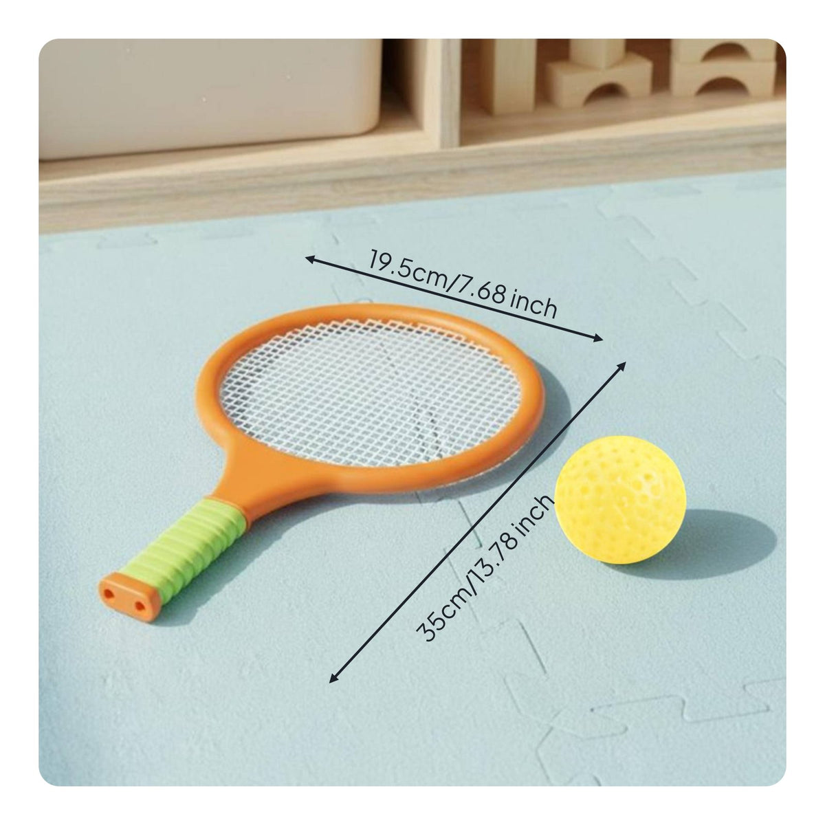 Parent-Child Interaction Children's Badminton Racket Set 2-in-1 Game Kids' Tennis Racket Toy Lightweight Beginner Sports Toy Set Sturdy for Beginners