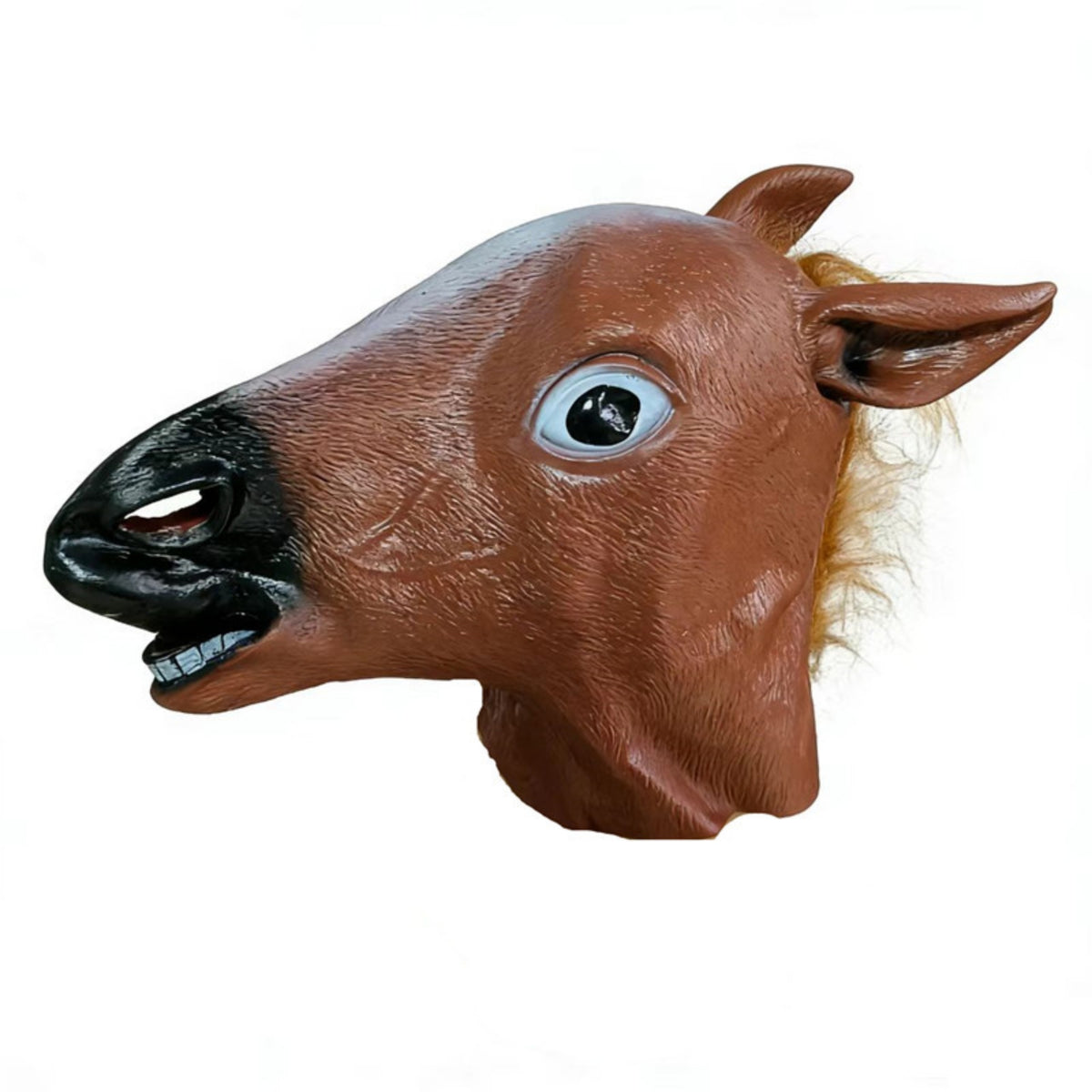 Horse Head Costume Headpiece Black Muzzle Full-Horse Head Headpiece Pointed Ears